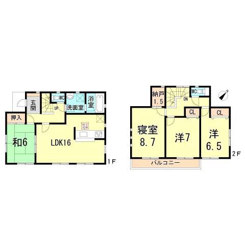 Floor plan. 28.8 million yen, 4LDK, Land area 226.87 sq m , Building area 102.87 sq m