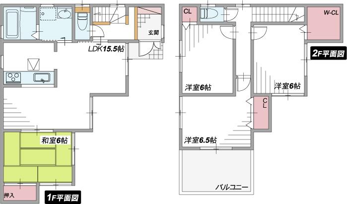 Floor plan. (No. 1 point), Price 19,800,000 yen, 4LDK, Land area 116.52 sq m , Building area 93.96 sq m