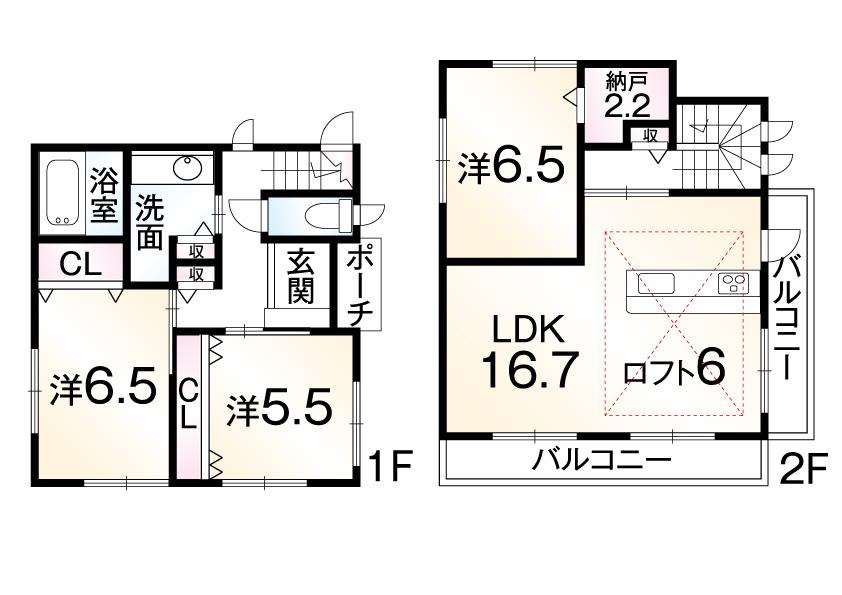 Floor plan. 30,800,000 yen, 3LDK + S (storeroom), Land area 86.99 sq m , Building area 86.13 sq m