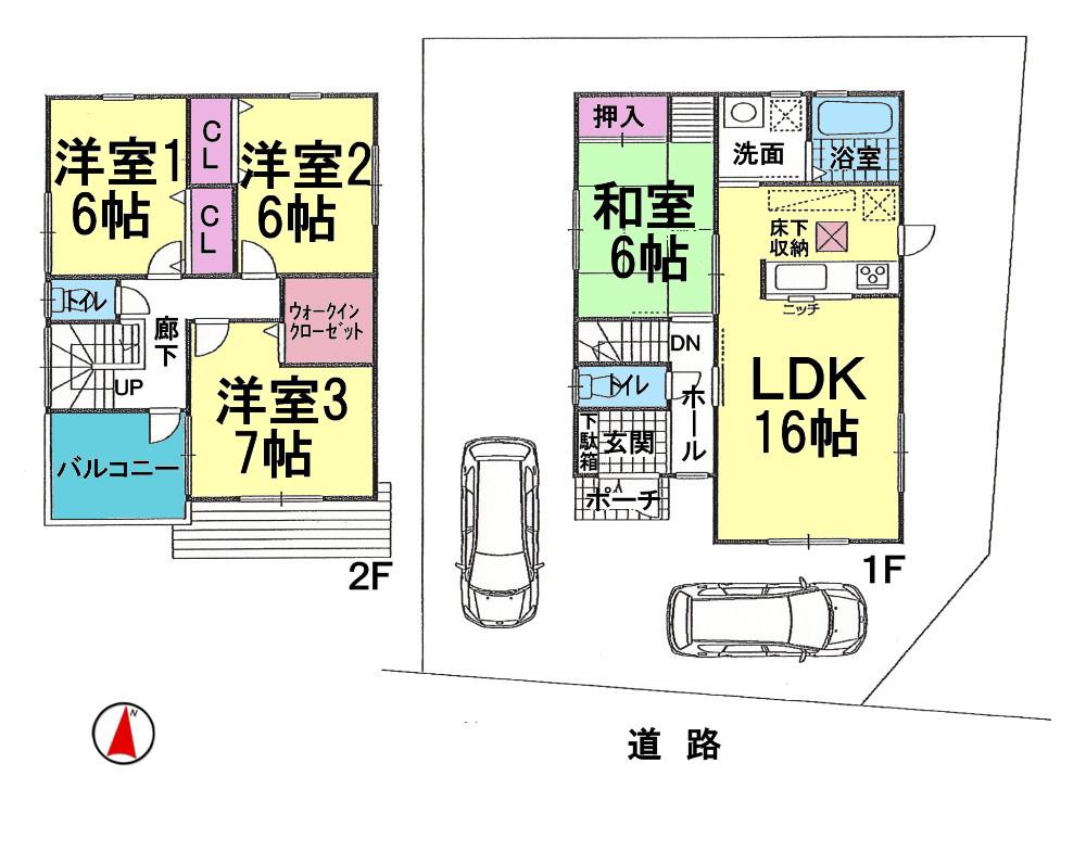 Floor plan. 28,900,000 yen, 4LDK, Land area 144.44 sq m , Building area 99.22 sq m