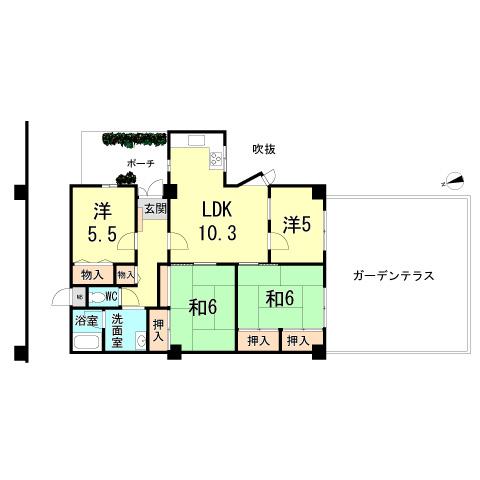 Floor plan. 4LDK, Price 10.5 million yen, Occupied area 75.19 sq m