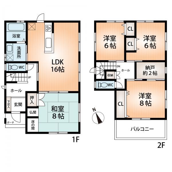 Floor plan. 30,900,000 yen, 4LDK+S, Land area 196.94 sq m , Building area 113.44 sq m