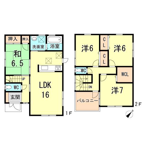 Floor plan. 31,800,000 yen, 4LDK, Land area 151.21 sq m , Building area 99.22 sq m