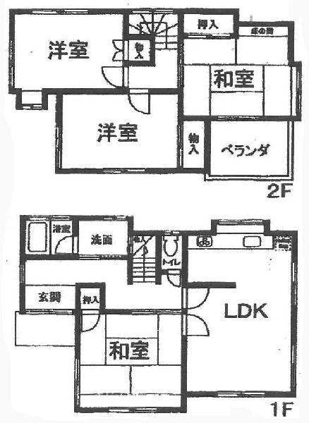 Floor plan. 12,880,000 yen, 4LDK, Land area 105.08 sq m , Building area 85.05 sq m