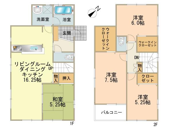 Floor plan. 29,800,000 yen, 4LDK, Land area 122.18 sq m , Building area 98.95 sq m