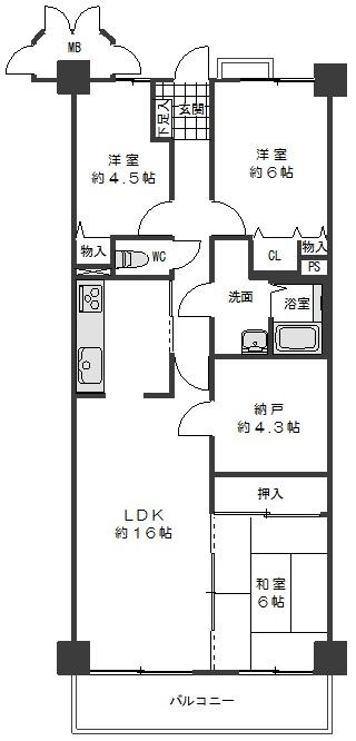Floor plan. 3LDK + S (storeroom), Price 16.8 million yen, Occupied area 79.62 sq m , Balcony area 9 sq m
