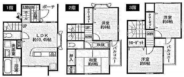 Floor plan. 18,800,000 yen, 4LDK, Land area 100 sq m , Building area 88.69 sq m