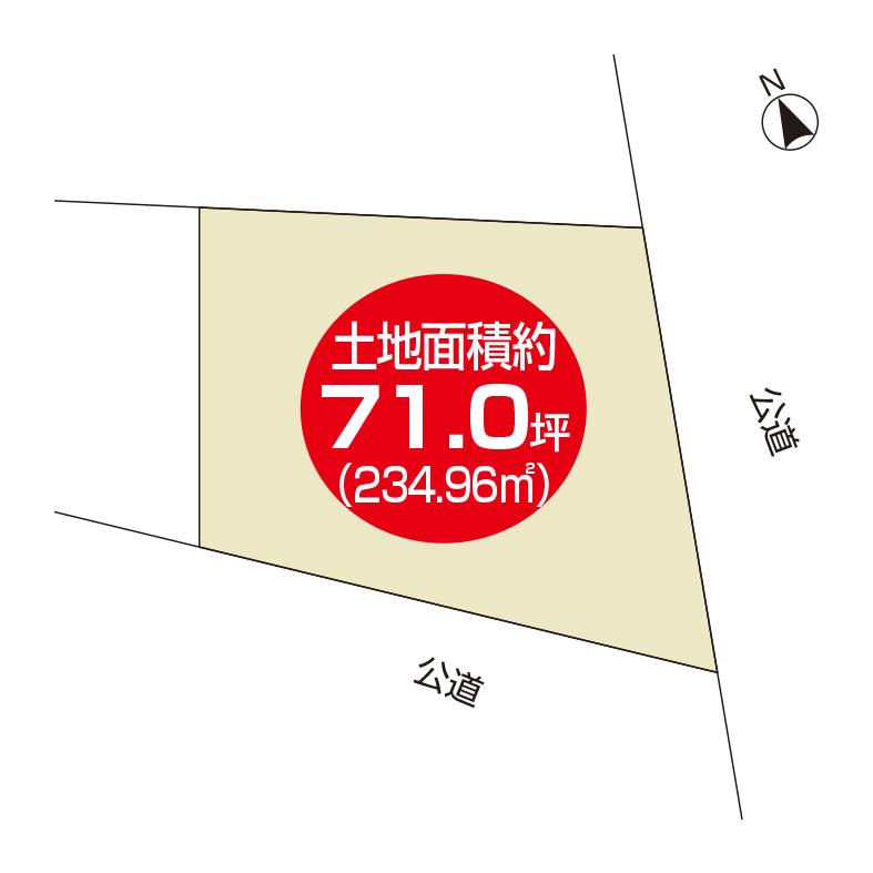 Compartment figure. Land price 25 million yen, Land area 170.59 sq m