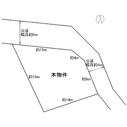 Compartment figure. Land plots: North ・ East of the corner lot