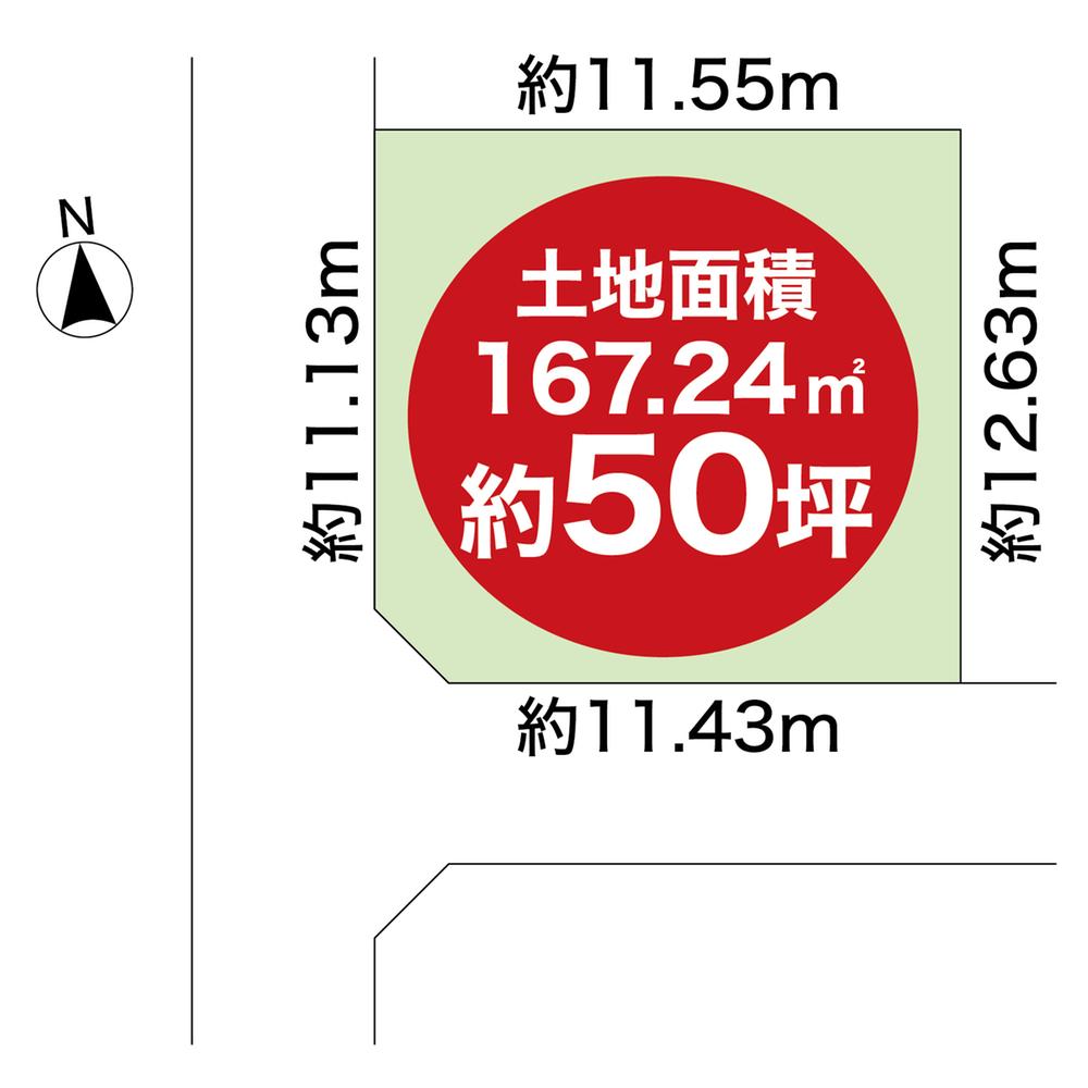 Compartment figure. Land price 19,800,000 yen, Land area 167.24 sq m