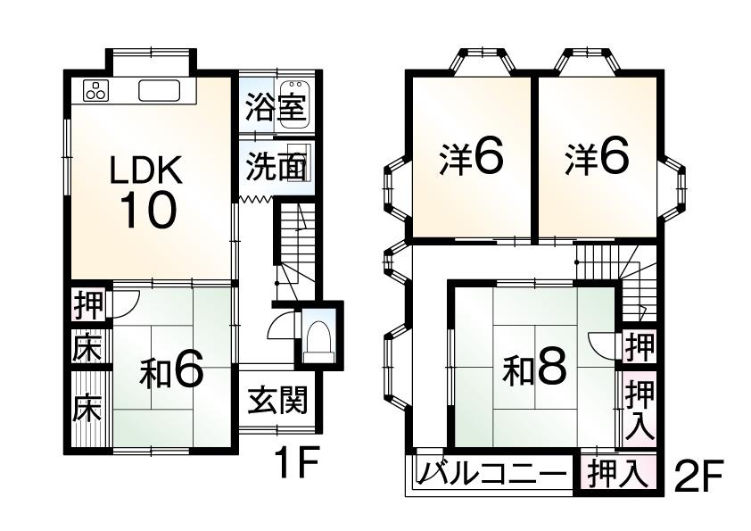 Floor plan. 14.8 million yen, 4LDK, Land area 103.43 sq m , Building area 99.98 sq m