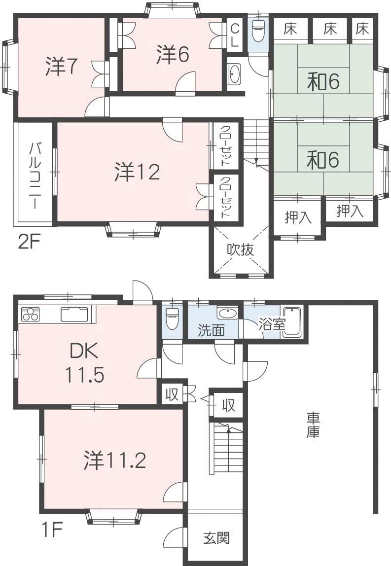Floor plan. Price 30,300,000 yen, 6DK, Land area 230.56 sq m , Building area 175.21 sq m