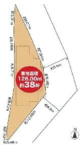 Compartment figure. Land price 18,800,000 yen, Land area 126 sq m