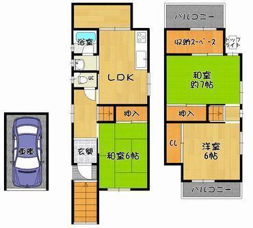 Floor plan. 14.9 million yen, 3LDK+S, Land area 51.29 sq m , Building area 60.12 sq m