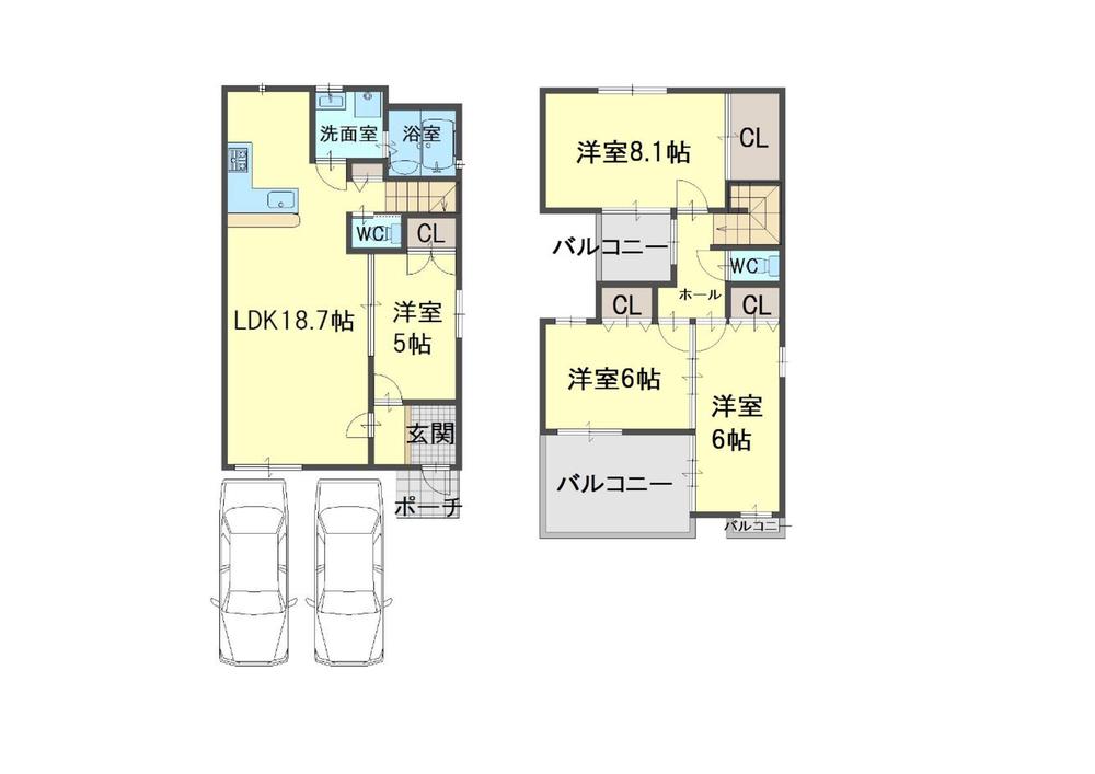 Floor plan. 34,800,000 yen, 4LDK, Land area 112.37 sq m , Building area 102.65 sq m