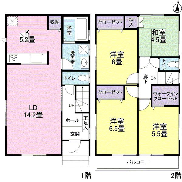 Floor plan. (No. 3 locations), Price 38,800,000 yen, 4LDK, Land area 99.46 sq m , Building area 99.36 sq m