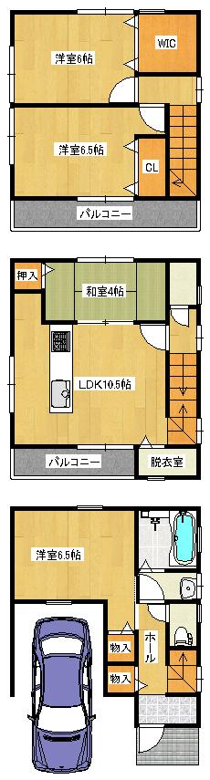 Floor plan. 22.5 million yen, 4LDK, Land area 52.02 sq m , Building area 94.63 sq m   ◆ Floor plan