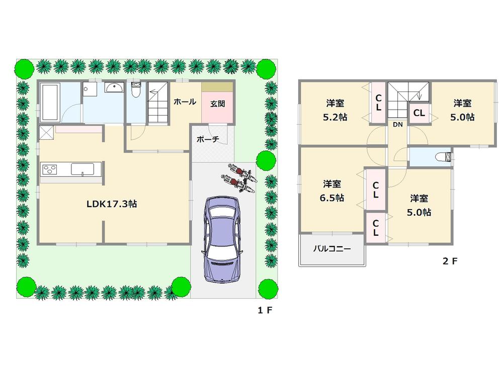 Other.  ■ No. 7 land plan Land area / 80.00 sq m Building area / 88.34 sq m price / 37,800,000 yen