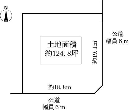 Compartment figure. Land price 96,096,000 yen, Land area 412.82 sq m