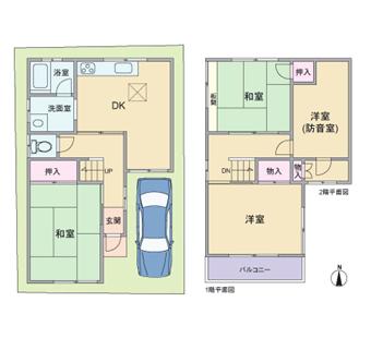 Floor plan. 16.8 million yen, 4DK, Land area 61.11 sq m , Building area 74.04 sq m floor plan