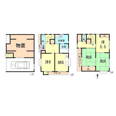 Floor plan. 19,800,000 yen, 4DK, Land area 62.17 sq m , Building area 121.17 sq m