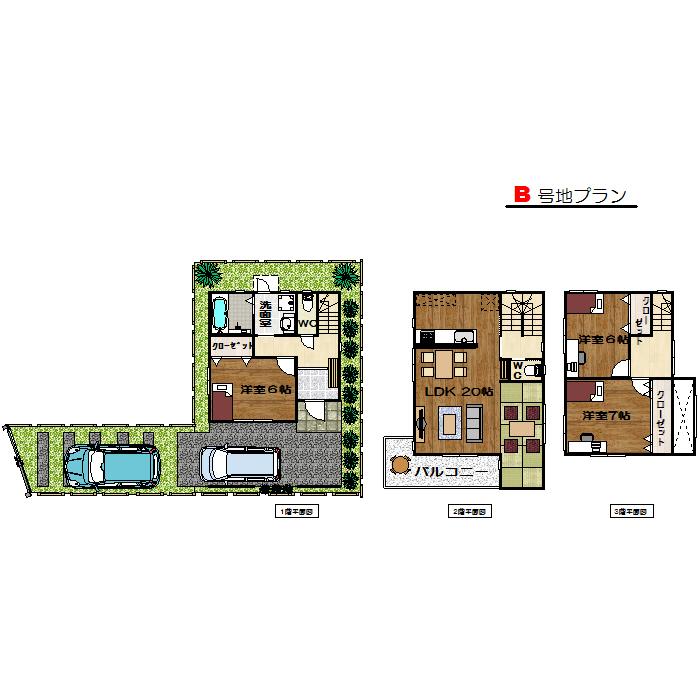 Floor plan. Price 28.8 million yen, 4LDK, Land area 86.55 sq m , Building area 96.79 sq m