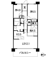 Floor: 3LDK, occupied area: 72.45 sq m, Price: 29,580,000 yen