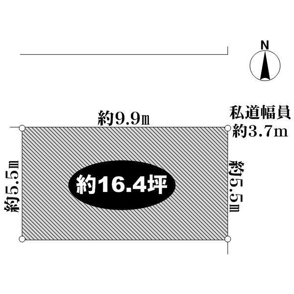 Compartment figure. Land price 13 million yen, Land area 54.36 sq m