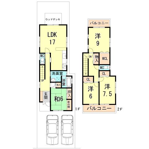 Floor plan. 33,800,000 yen, 4LDK, Land area 130.25 sq m , Building area 115.82 sq m