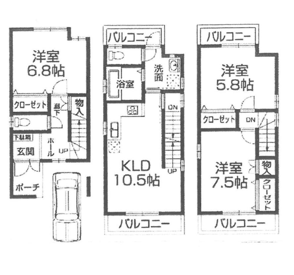 Floor plan. 24,800,000 yen, 3LDK, Land area 83.82 sq m , Building area 83.82 sq m
