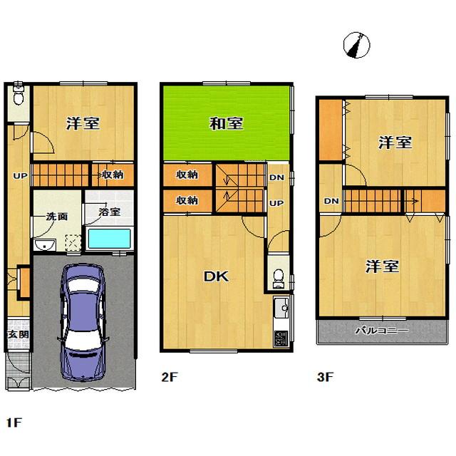 Floor plan. 18.9 million yen, 4DK, Land area 51.36 sq m , Building area 89.73 sq m