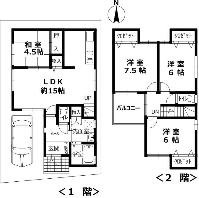 Floor plan. 29,800,000 yen, 4LDK, Land area 81.73 sq m , Building area 91.83 sq m