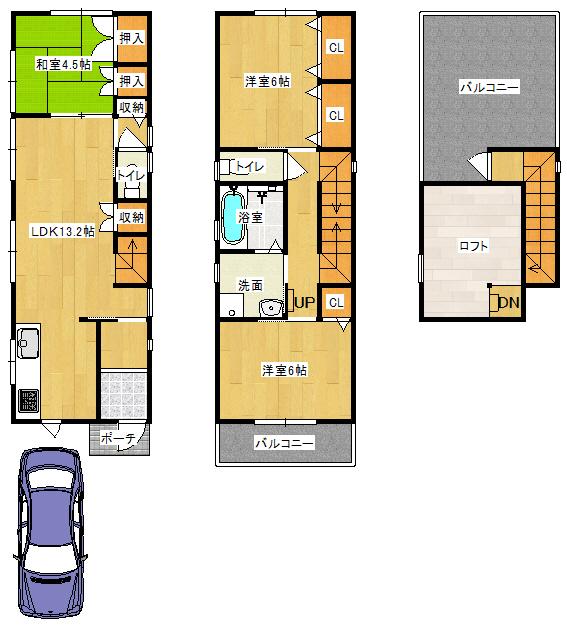 Floor plan. 23,900,000 yen, 3LDK, Land area 106.12 sq m , Building area 90.72 sq m   ◆ Floor plan