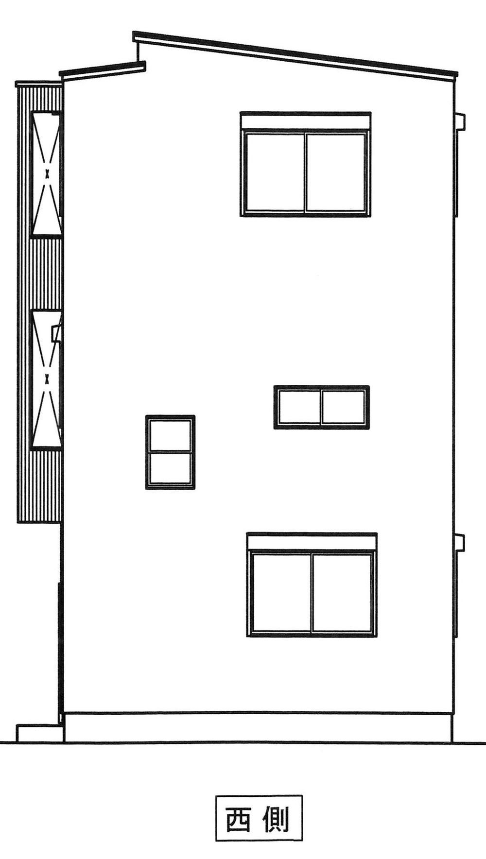 Rendering (appearance). West side elevational view