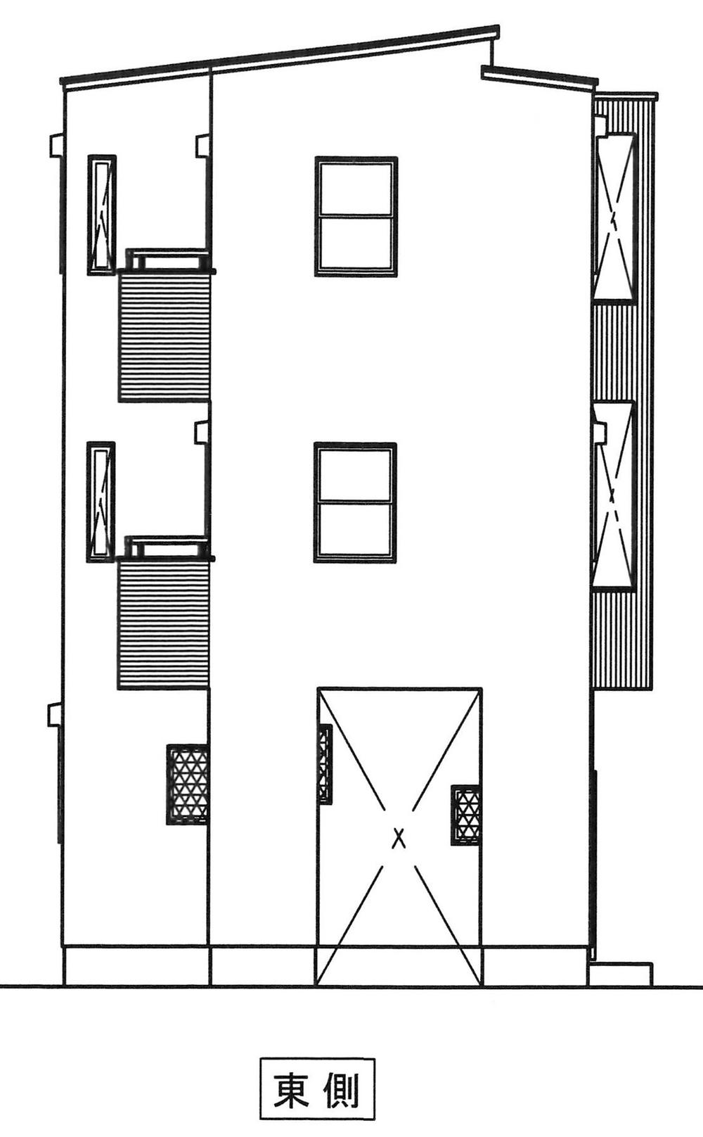 Rendering (appearance). East side elevational view