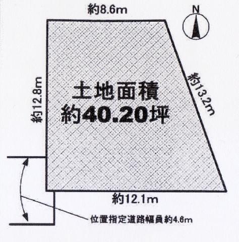 Compartment figure. Land price 29,800,000 yen, Land area 132.9 sq m
