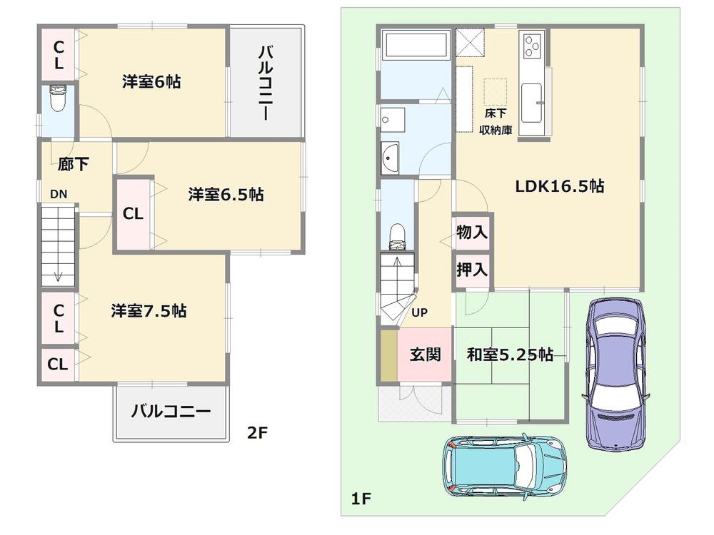 Floor plan. (Plan view), Price 31,800,000 yen, 4LDK, Land area 105.66 sq m , Building area 95.57 sq m