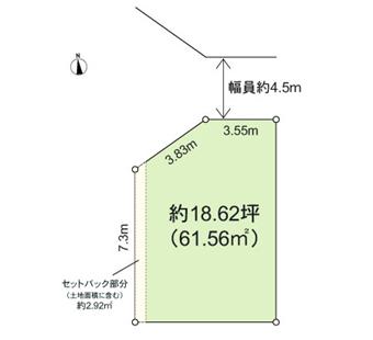 Compartment figure. Land price 13,900,000 yen, Land area 61.56 sq m compartment view