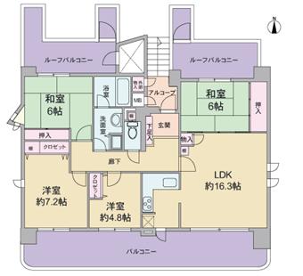 Floor plan. 4LDK, Price 39,800,000 yen, Occupied area 92.54 sq m , Balcony area 20.1 sq m floor plan