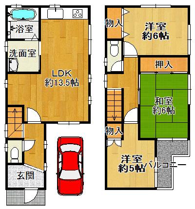 Floor plan. 21.9 million yen, 3LDK, Land area 68.79 sq m , Building area 76.14 sq m