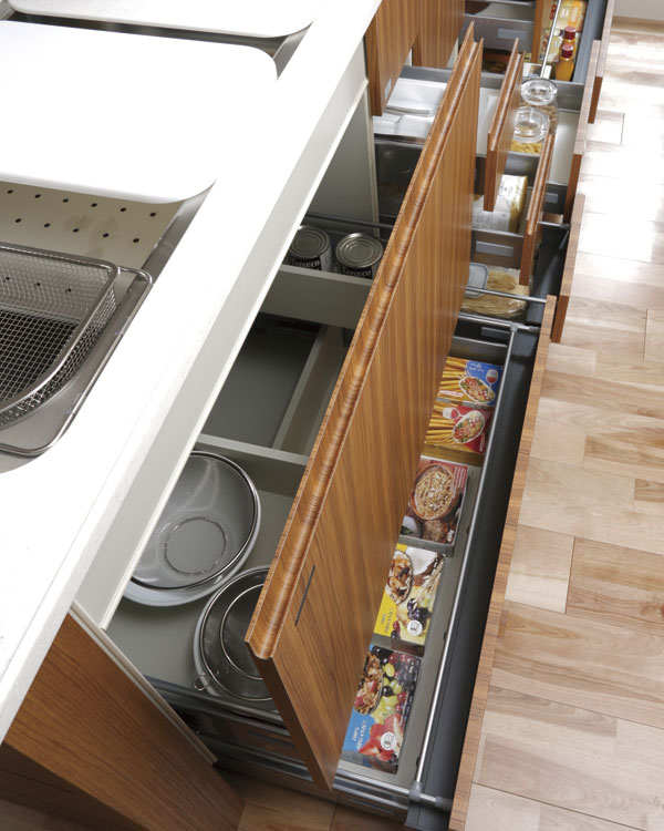 Kitchen.  [All slide storage] It is gently closed with soft close function (same specifications)