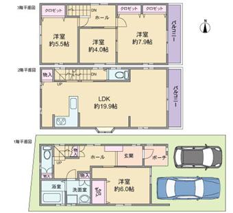 Floor plan. 31,800,000 yen, 4LDK, Land area 76.03 sq m , Building area 114.43 sq m floor plan