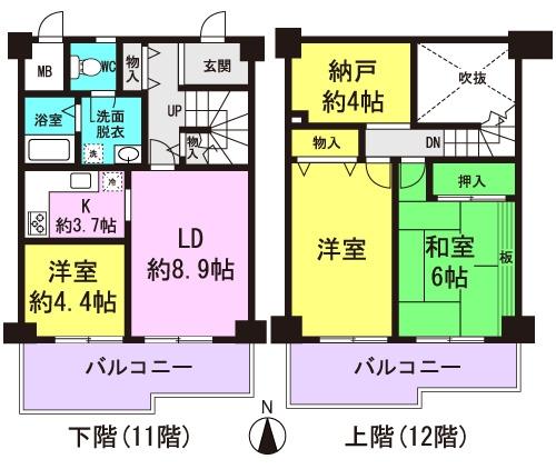 Floor plan. 3LDK + S (storeroom), Price 18 million yen, Occupied area 78.67 sq m , Balcony area 15 sq m