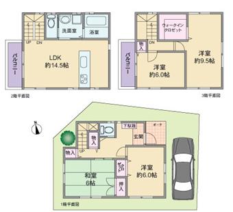 Floor plan. 25,800,000 yen, 4LDK, Land area 75.15 sq m , Building area 105.16 sq m