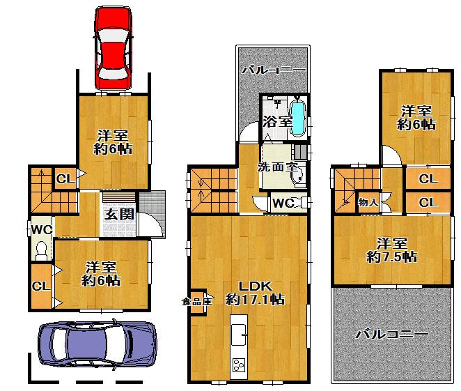 Floor plan. 34,800,000 yen, 4LDK, Land area 78.13 sq m , Building area 116.46 sq m floor plan