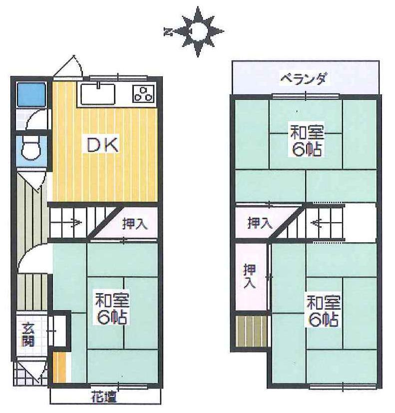 Floor plan. 5.3 million yen, 3DK, Land area 32.1 sq m , Building area 50.01 sq m