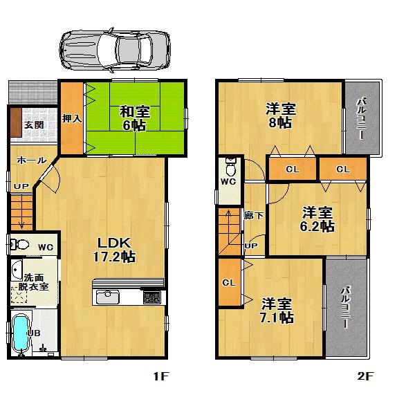 Other. A plan Building price 14.3 million yen Building area 97.74 sq m