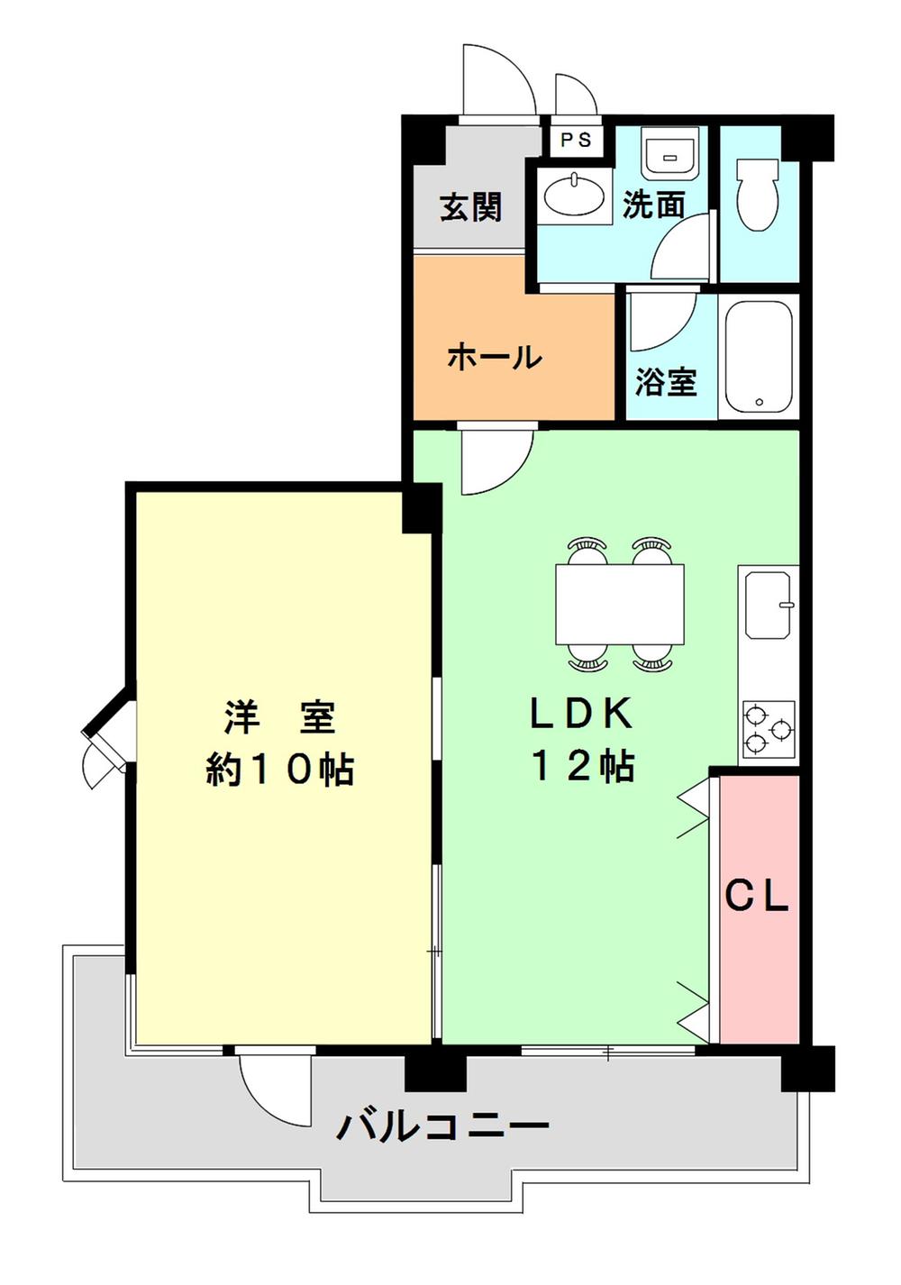 Floor plan. 1LDK, Price 8.3 million yen, Occupied area 50.29 sq m , Perfect as a balcony area 9.75 sq m income-producing properties.