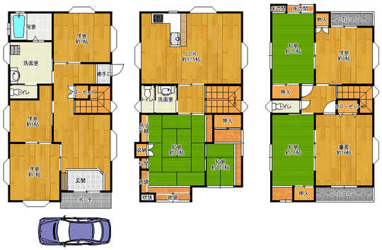 Floor plan. 47,900,000 yen, 9LDK, Land area 105.67 sq m , Building area 216.48 sq m