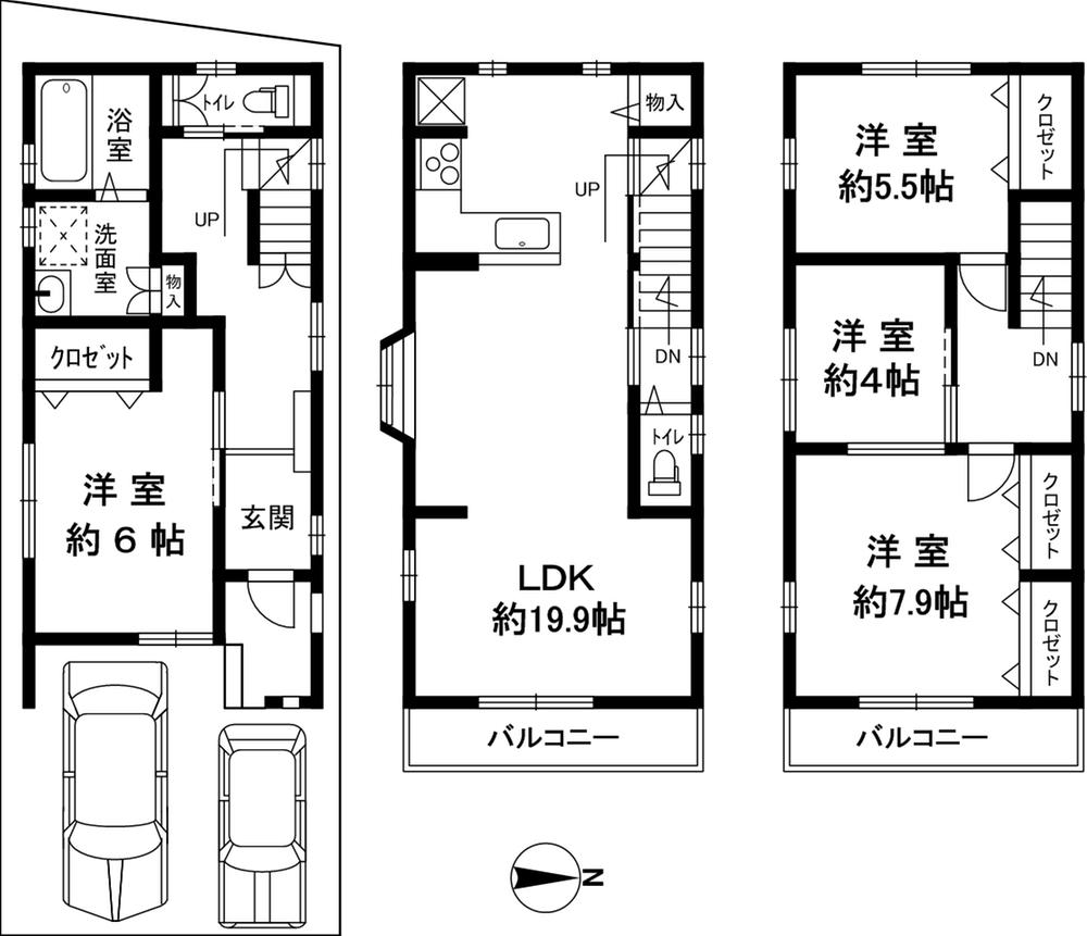 Floor plan. 31,800,000 yen, 4LDK, Land area 76.03 sq m , Building area 114.43 sq m